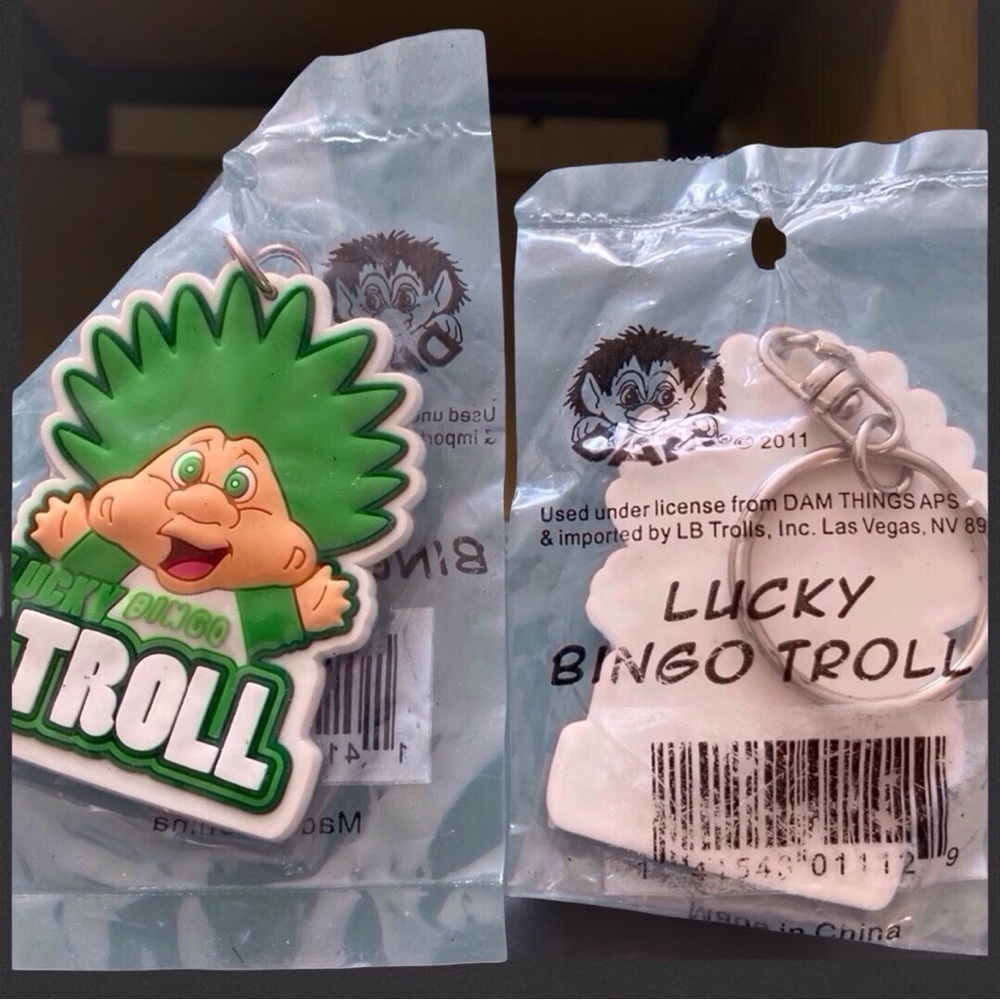 Vintage Lucky Bingo Troll Keychain NWT | 90s Nostalgia - Picture 5 of 5